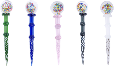 GLASS DAB SPOON/TOOL SWIRL AND SHAKE