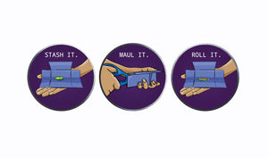 Stash Pad Maul Pad - a perfect solution for mauling and storing your weed, great gift for stoners on the go. The Maul pad closes with a magnet to avoid losing any of your herb.